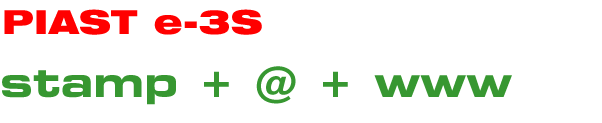 Piast e-3S stamp + mail + WWW